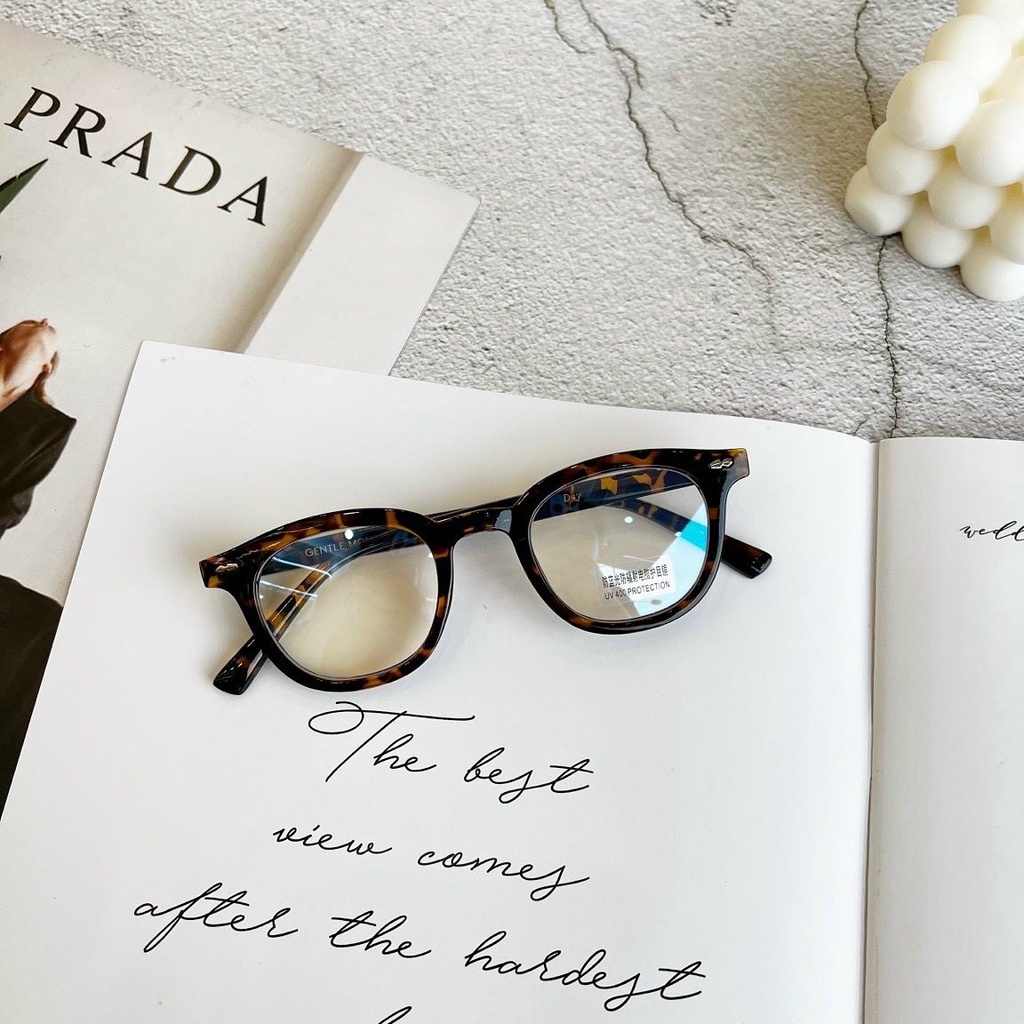 Gọng kính nhựa Day mắt tròn nhiều màu - Kính mắt chống ánh sáng xanh Kihu Eyewear