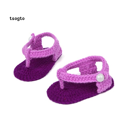 Giày Cotton Đan Len Dễ Thương Cho Bé Gái Sơ Sinh