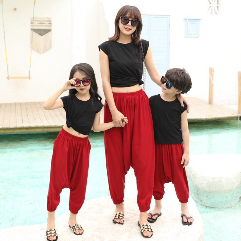 [ZY] Quần Harem Harem Cotton Lụa Dáng Rộng Chống Muỗi Phiên Bản Hàn Quốc 85-170cm Thời Trang Cho Bé Hàng Có Sẵn