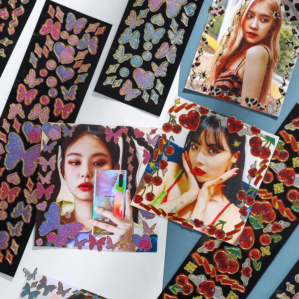 Sticker trang trí toploader viền vàng - Be Tiny Stationery