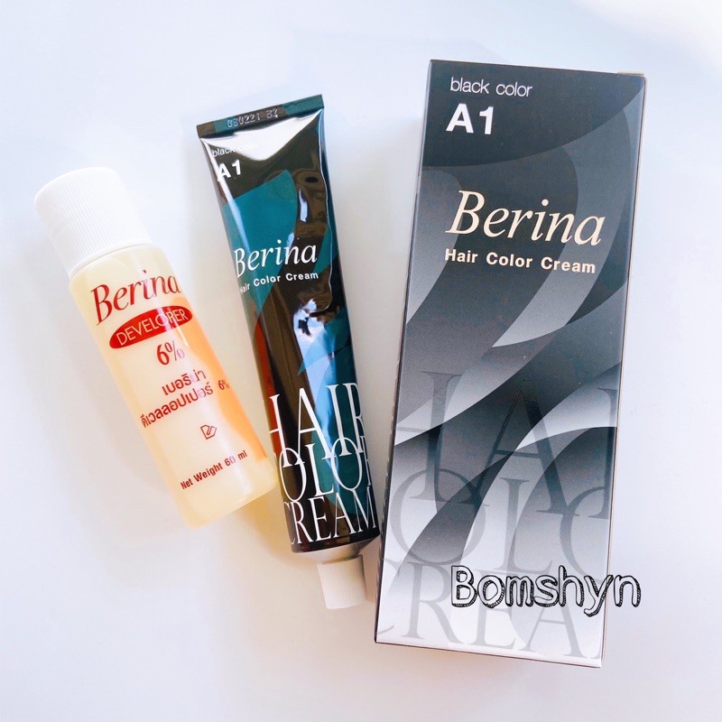 Thuốc nhuộm tóc Berina Thái lan hai màu đen và nâu