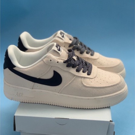 Giày Thể Thao Nam Nữ, Giày_Nike xám viền than Air Force 1 Full Box Bill