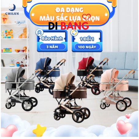 Xe đẩy cho bé Chilux V1.6 - 9 tính năng tiện dụng cho mẹ và bé - có thể gấp gọn