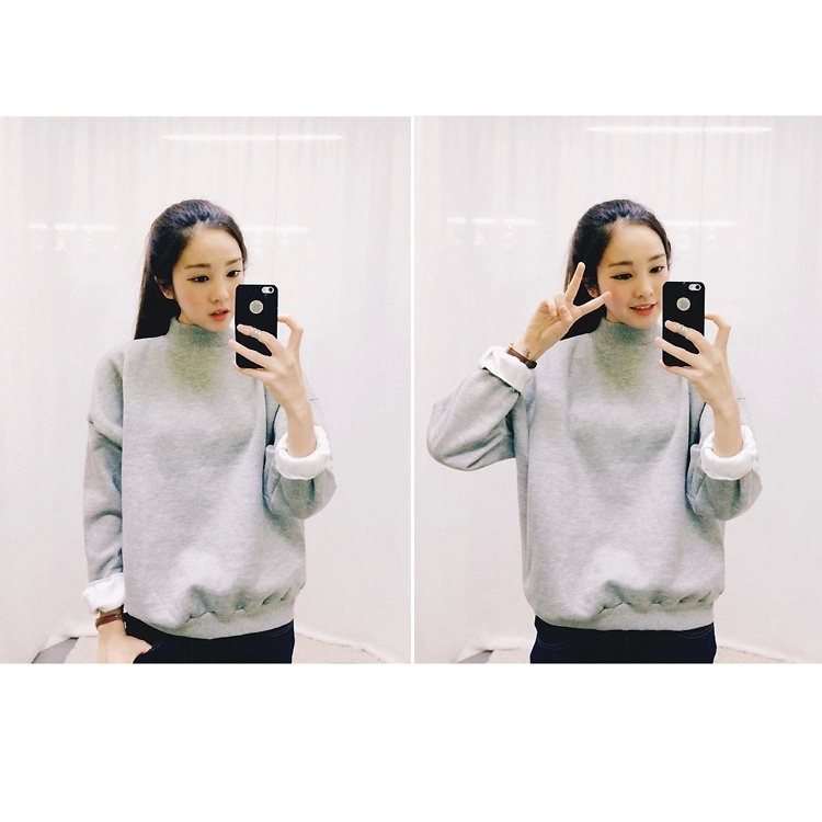 Áo sweater tay dài dáng rộng thời trang cho cặp đôi