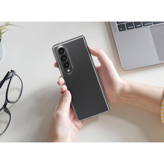Ốp điện thoại Spigen màu đen/ mơ/ trong suốt siêu mỏng cho Galaxy Z Fold 4 Air