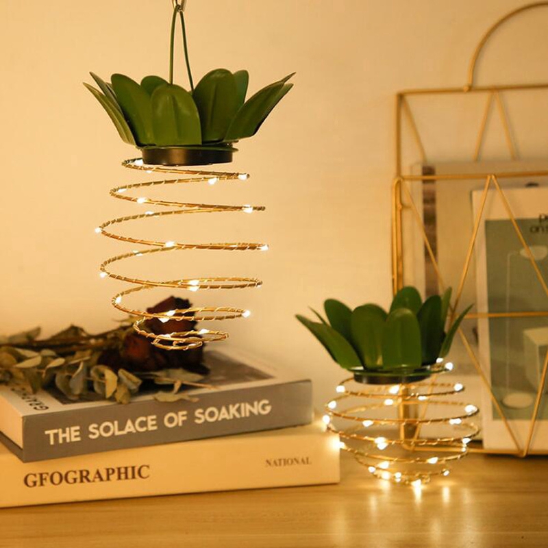 Dây Đèn Led 25 Bóng Hình Quả Dứa Năng Lượng Mặt Trời