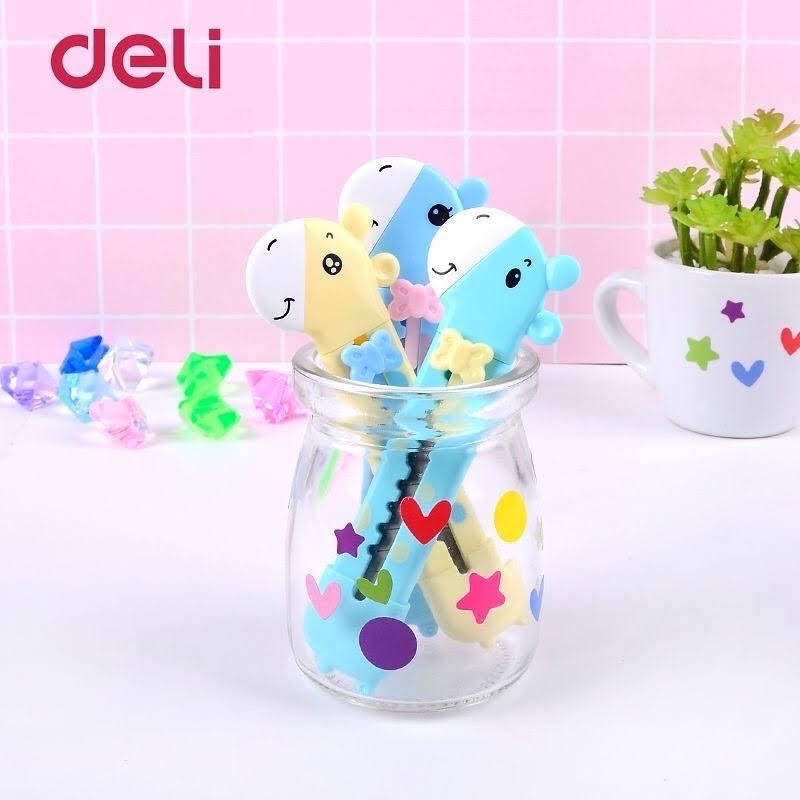 [Mã LIFEB04ALL giảm 10% tối đa 15K đơn 0Đ] Dao Rọc Giấy Deli Hình Hưu Cao Cổ Màu Macaroon Dễ Thương