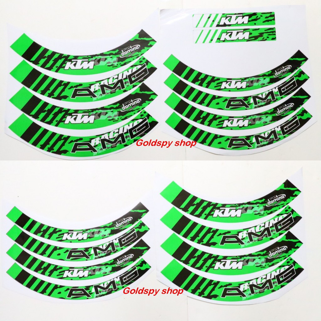 Tem Dán Vành Dán Mâm Xe Máy - Tem Decal AMG - KTM