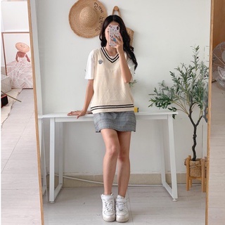 Áo len gile mác A cổ V đủ màu dễ phối đồ