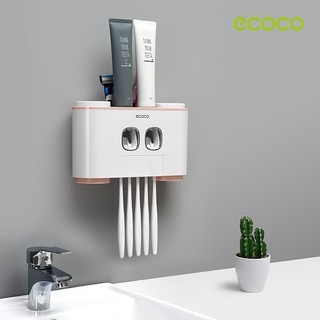 Bộ bàn chải đẩy kem đánh răng Ecoco [Tặng 4 cốc]