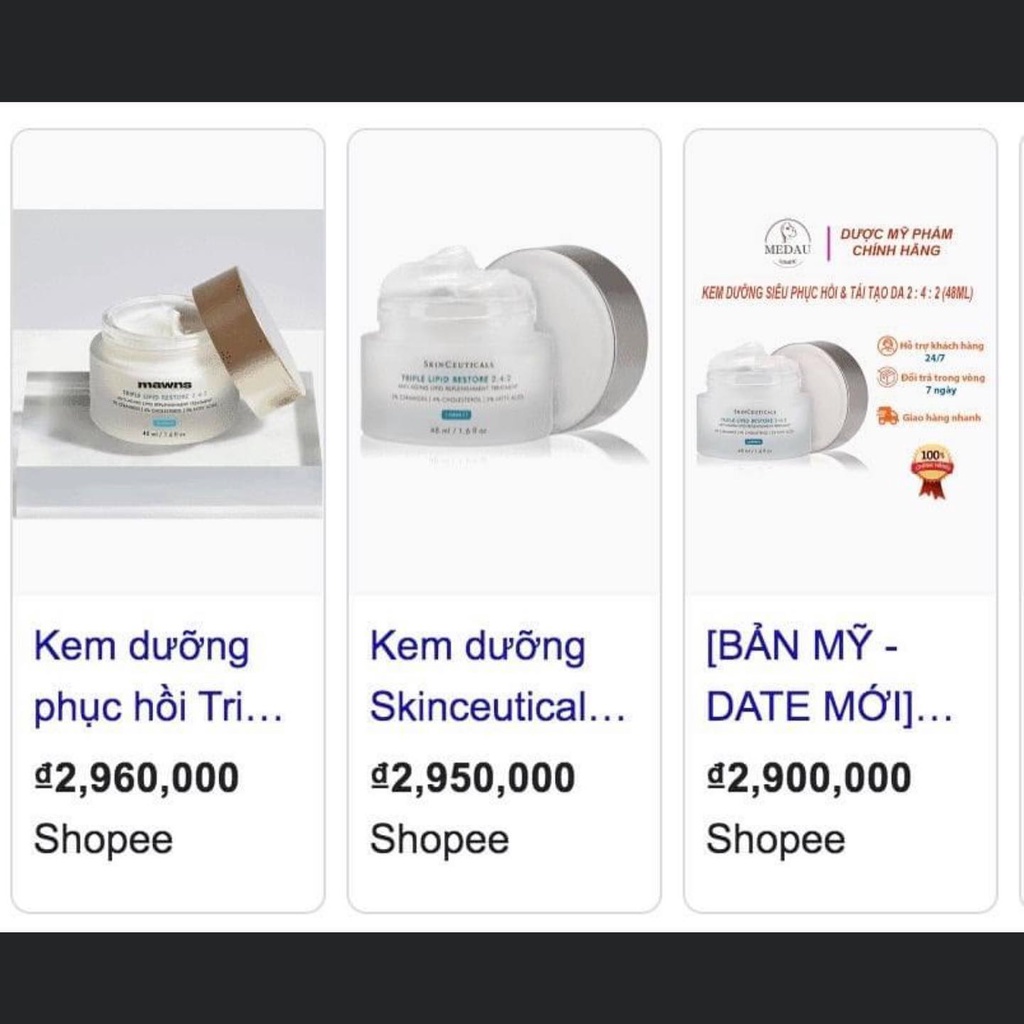 Kem Dưỡng Da Skin.Ceuticals Triple Lipid Restore 2:4:2 Mini 4ml