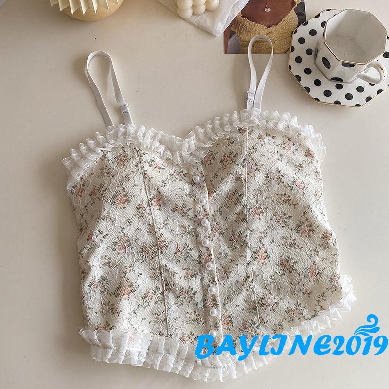 Áo kiểu hai dây phối ren quyến rũ xinh xắn thời trang dành cho nữ