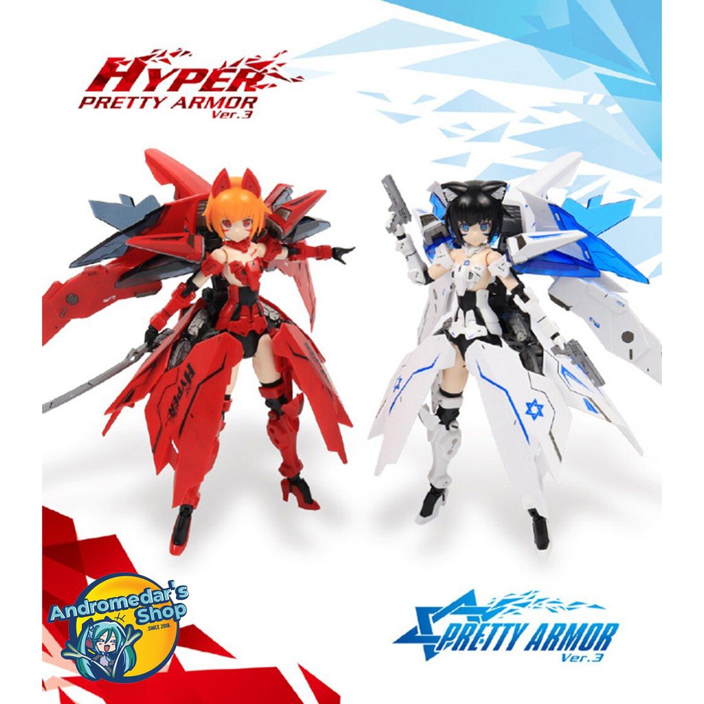 Mô hình lắp ráp Pretty Armor PA Ver 3 Red - White Armor - 1/12 Scale Girl Model Kit