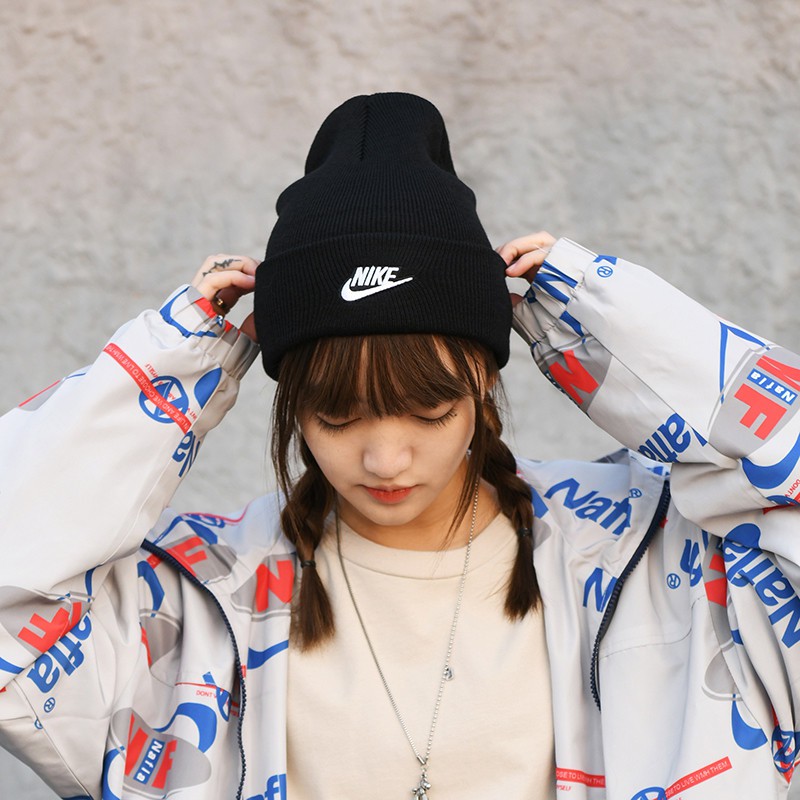 Mũ trùm đầu dệt kim phong cách hip hop thời trang thoải mái cho nam và nữ