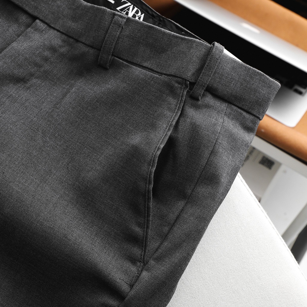 Quần Âu Nam Zara 9 Chuẩn Form Slimfit Vải Co Dãn
