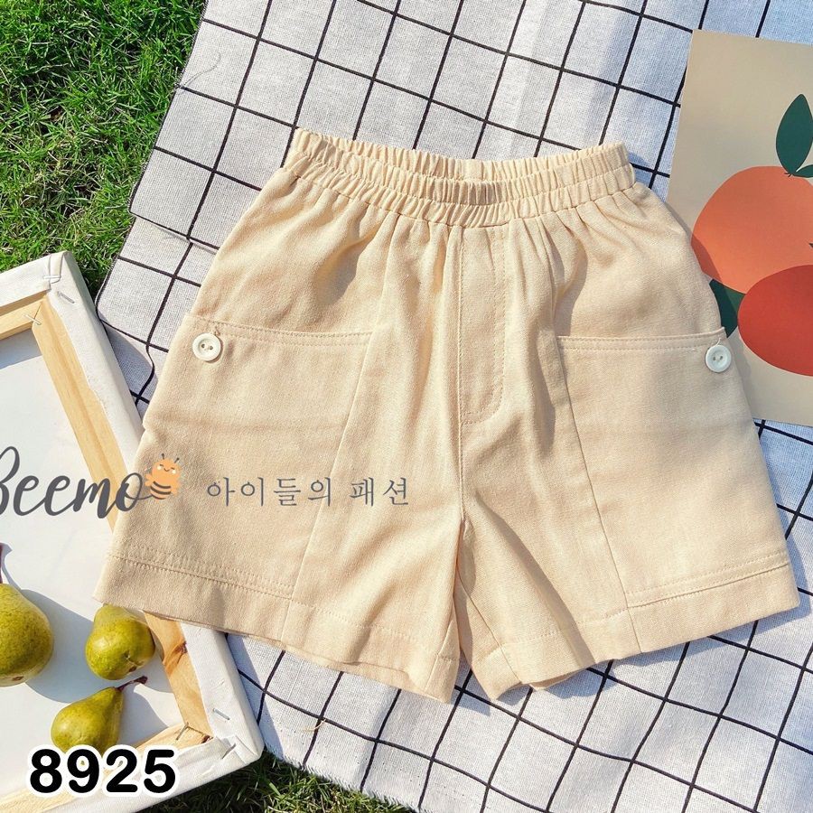 QUẦN SHORT BÉ GÁI LINEN BEEMO NHIỀU MÀU CHO BÉ TỪ 9-22KG