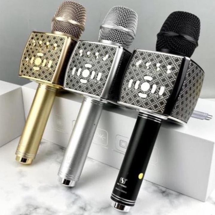 Micro Karaoke bluetooth YS 95 kết bluetooth Không Dây, Tích Hợp Loa Bass Dùng Hát Tại Nhà Hoặc Livetream