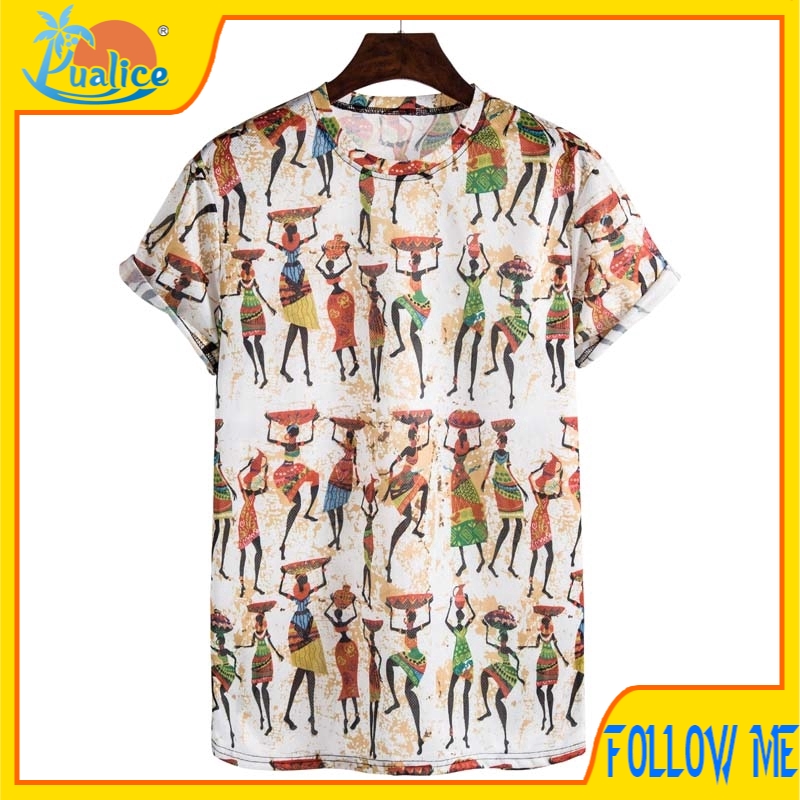 Chinese ethnic style dark flower series style characteristic linen print sweetheart short sleeves40