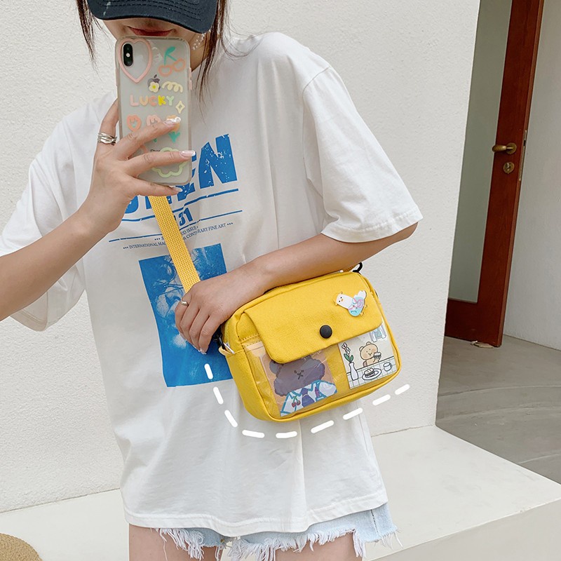 Túi đeo chéo vai đựng đồ Ulzzang phong cách Hàn Quốc dễ thương Jelishop