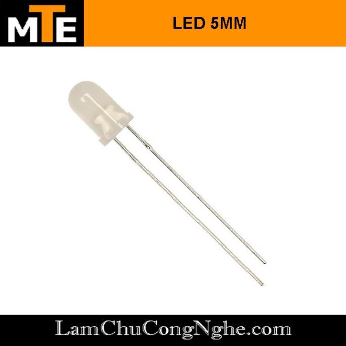 Mới! Combo 10 LED đục 5mm màu Đỏ, Xanh, Vàng, Trắng