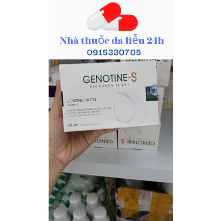 Viên uống đẹp da đẹp tóc GENOTINE-S hỗ trợ làm sáng da, đẹp da bổ xung collagen - Nhà thuốc da liễu 24h Klenzit