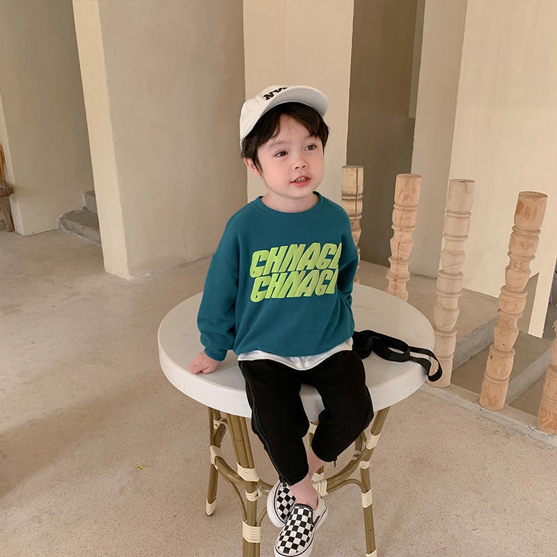 Áo Hoodie In Chữ Phong Cách Hàn Quốc Mới Dành Cho Bé Trai