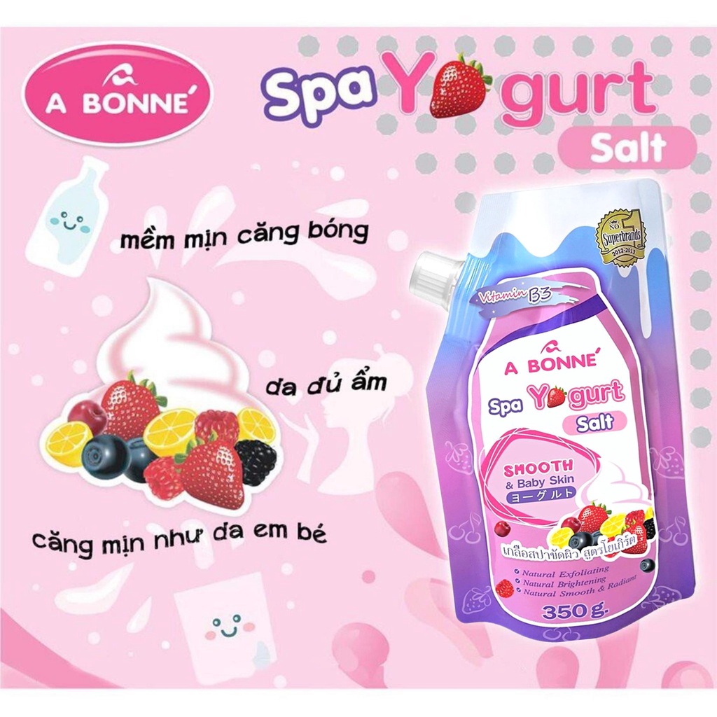 Muối Tắm Sữa Bò Toàn Thân A Bonné Thái Lan Tẩy Tế Bào Chết 350g