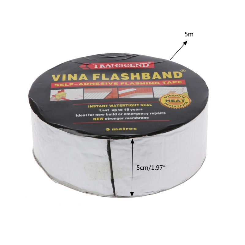 Băng Keo Cao Su Butyl Chống Thấm Nước Tráng Nhôm RV Đa Năng Cho Mái Nhà, Bề Mặt Cra