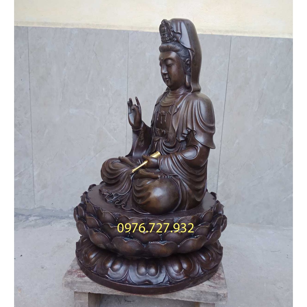 Mẫu tượng phật bà quan âm bồ tát cao 48cm, tượng quan âm bồ tát bằng đồng