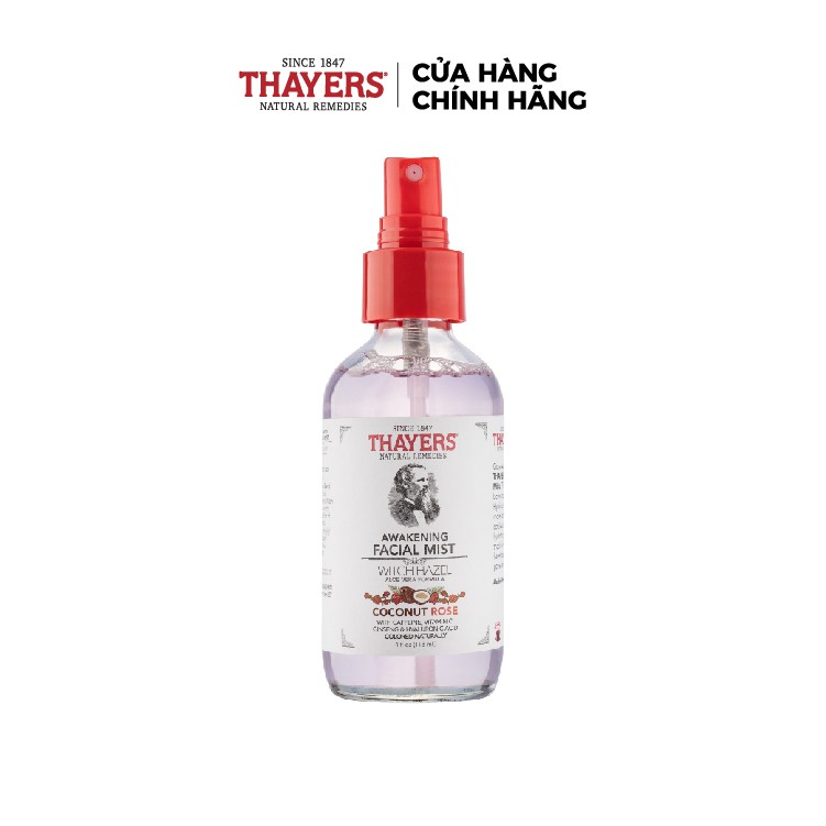 Nước hoa hồng không cồn Thayers cao cấp giúp ngừa lão hóa da - Hương dừa và hoa hồng 118ml