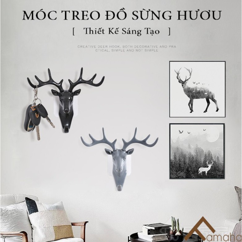 Móc treo quần áo hình sừng Hươu tiện ích ,treo được nhiều đồ tiết kiệm không gian - MOC-HUOU