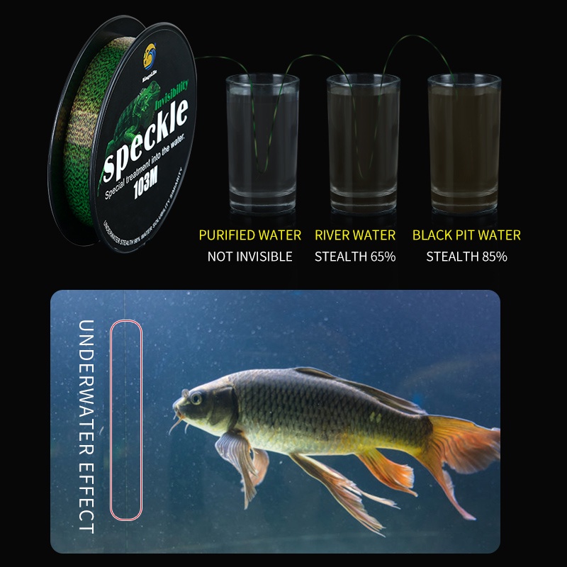 Bingolife Điểm Vô Hình Dây Câu Cá Dây Nylon Dây Chính Đường Dây Phụ 100m Phụ Kiện Câu Cá