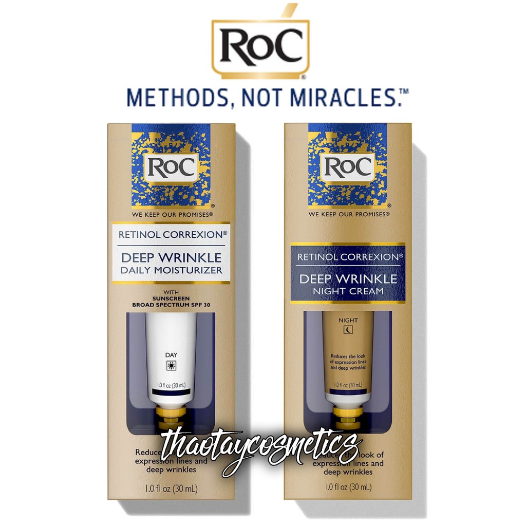 Kem dưỡng xóa nếp nhăn chuyên sâu RoC Retinol Correxion Deep Wrinkle ngày và đêm
