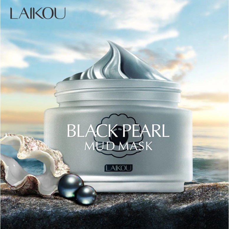Mặt nạ bùn khoáng ngọc trai Laikou Black Pearl Whitening Mud Mask 85g