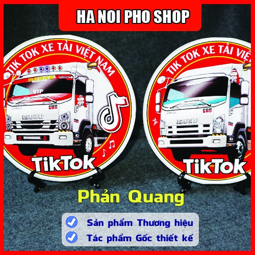 02 tem ISUZU FRR Logo TikTok Xe Tải Phản Quang Chống Nước - Ha Noi Pho Shop