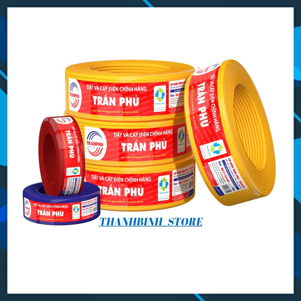 1 MET- DÂY ĐIỆN TRẦN PHÚ 2X 0 75MM/ LOẠI 1- 41 PHƯƠNG LIỆT