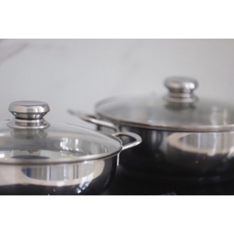 Nồi lẩu inox Fivestar 3 đáy đun từ size 24/26/28 - inox 430