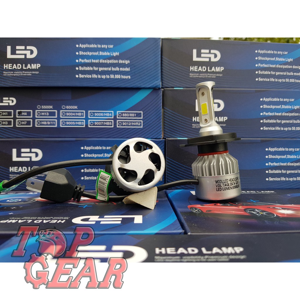 ĐÈN PHA LED C6 3 TIM - CHÂN H4 - LẮP THAY ZIN &lt;TOPGEAR&gt;