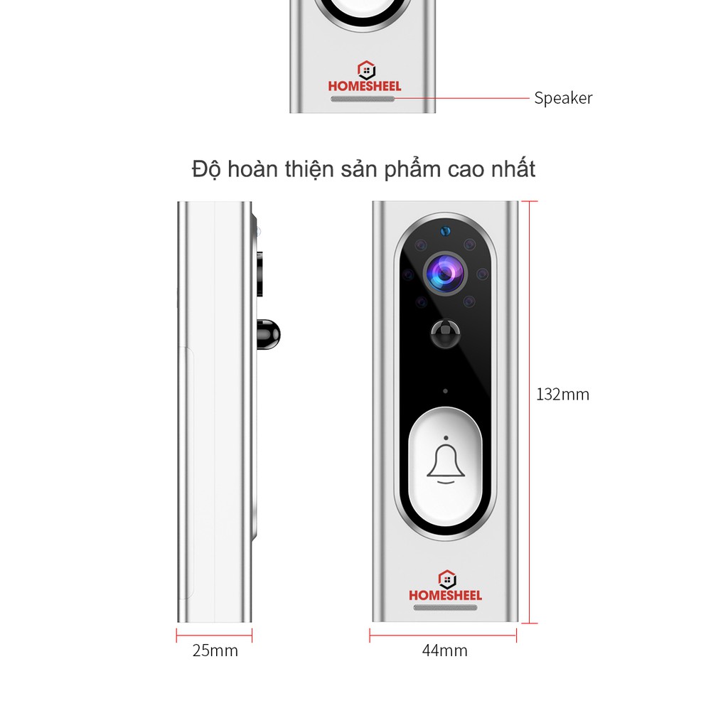 Chuông cửa Camera Smart Homesheel Doorbell M13 chính hãng