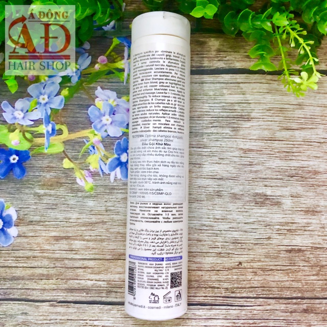 [+Tặng mũ trùm] DẦU GỘI TÍM KHỬ VÀNG OPTIMA Ý CHO TÓC BẠCH KIM SILVER HIGHLIGHT ITALY 250ML