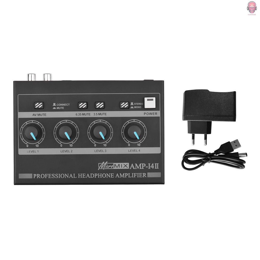 Bộ Khuếch Đại Âm Thanh 4 Kênh Rca / 6.35mm / 3.5mm Amp-14