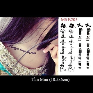 Hình xăm dán chữ B205