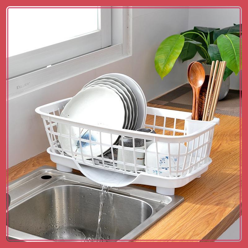 FREESHIP] Rỗ úp chén dĩa có khay đựng nước 45x23x13cm vô cùng thuận tiện 8397 8397