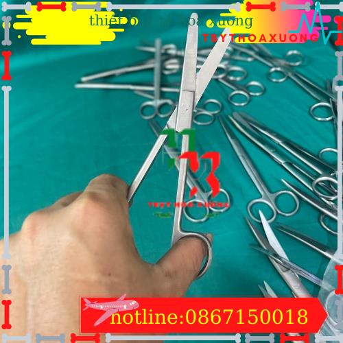 Kéo Y Tế , Kéo Cong 2 Đầu Tù 18cm Sắc Bén Hàng Loại 1 Pakistan