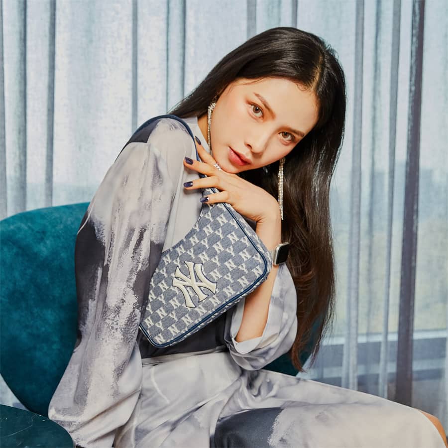 ✅ [ FELIX CHUẨN 1:1+ VIDEO] Túi đeo vai MLB Monogram Jacquard Hobo Bag [32BG33111-50N] GIÁ BÁN RẺ NHẤT | CAM KẾT CHUẨN