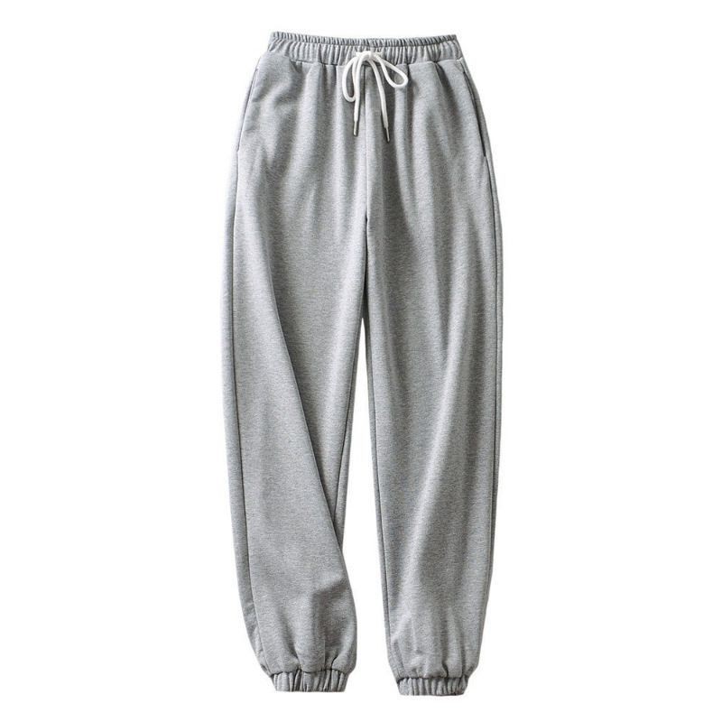 Quần jogger nam nữ cạp chun bo ống trơn 40kg - 100kg | BigBuy360 - bigbuy360.vn