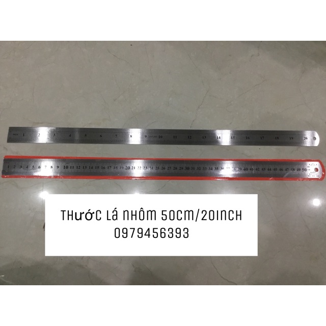 Thước lá nhôm 2 mặt 50cm/20inch