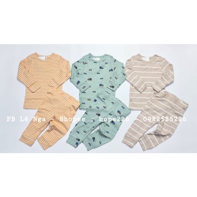 Set bộ thun tăm HM ES chính hãng size từ 4-6m đến 3-4y