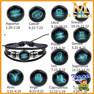 Vòng Tay Cung Hoàng Đạo Mật Ngữ 12 Chòm Sao kèm phản quang A655