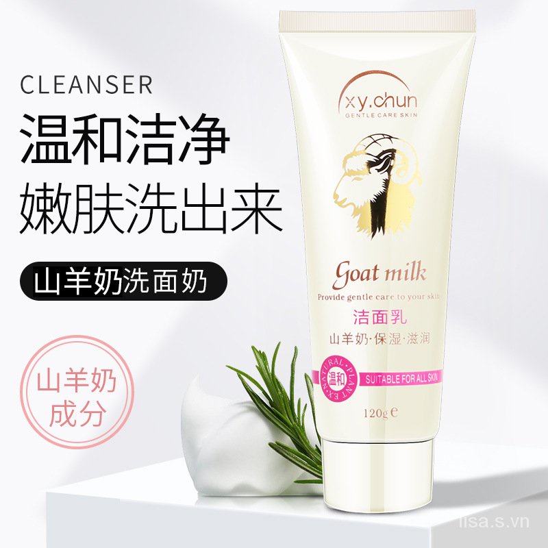 Wholesale Autumn and Winter Goat's Milk Facial Cleanser Gentle Cleansing Makeup Removing Foam Facial Cleanser